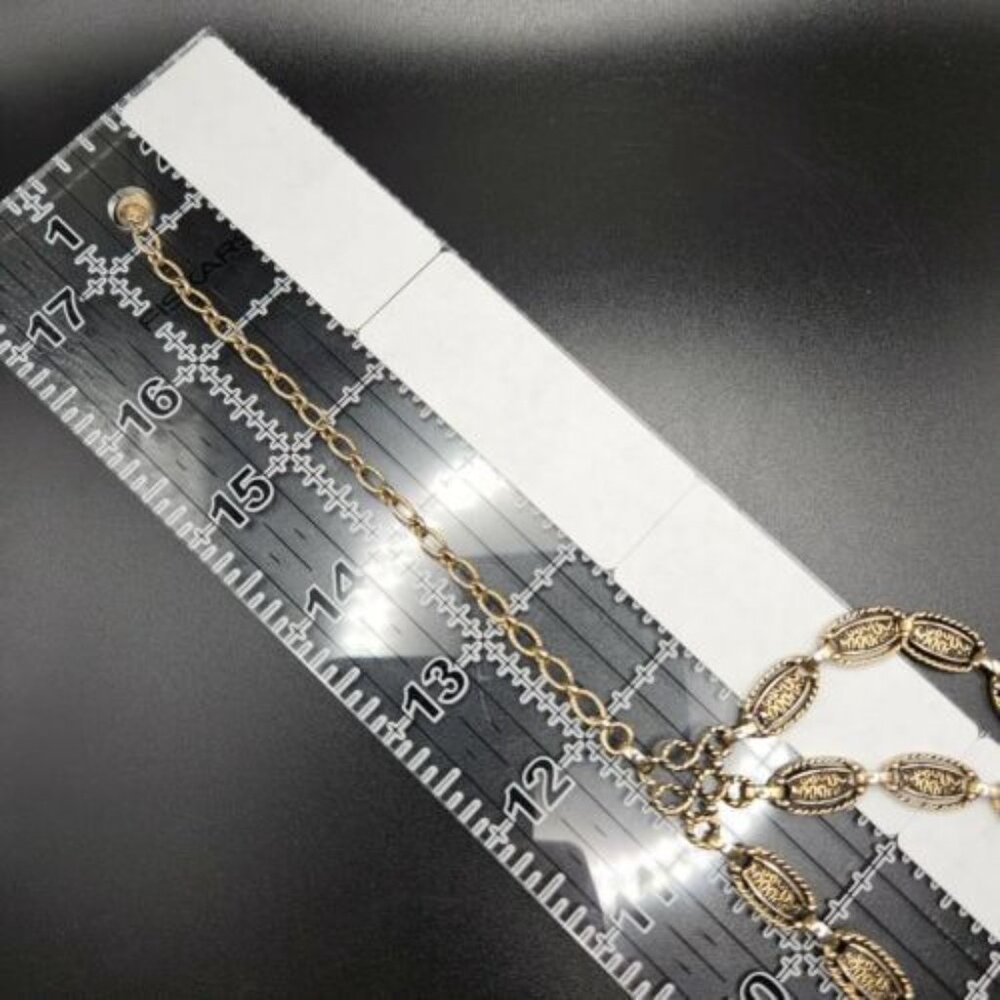 Vintage Sarah Coventry Desert Flowers Three-Strand Gold Tone Necklace - Picture 9 of 9